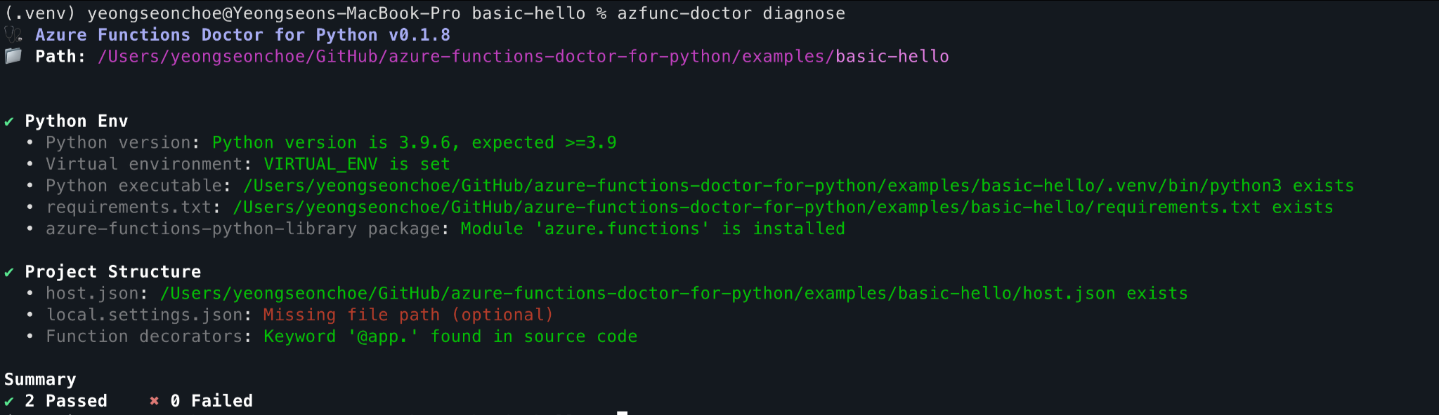 CLI output