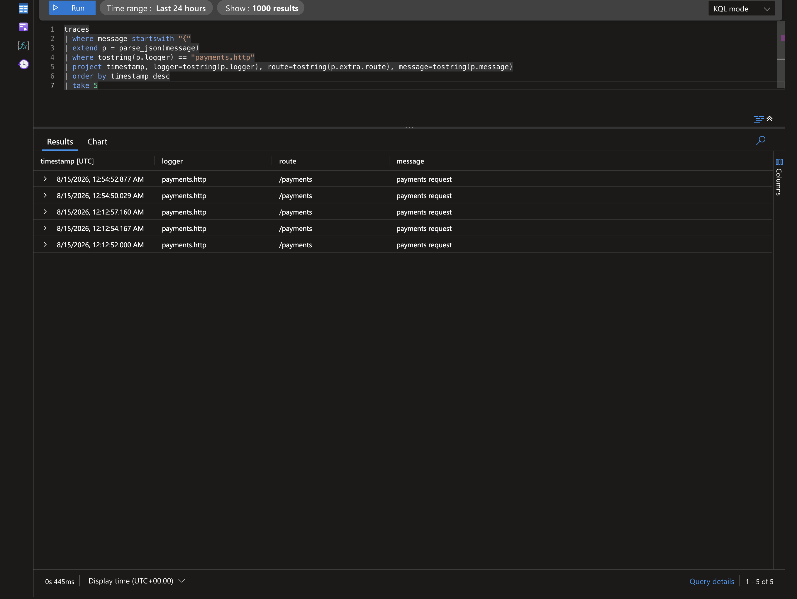 App Insights Logs — logger name targeting