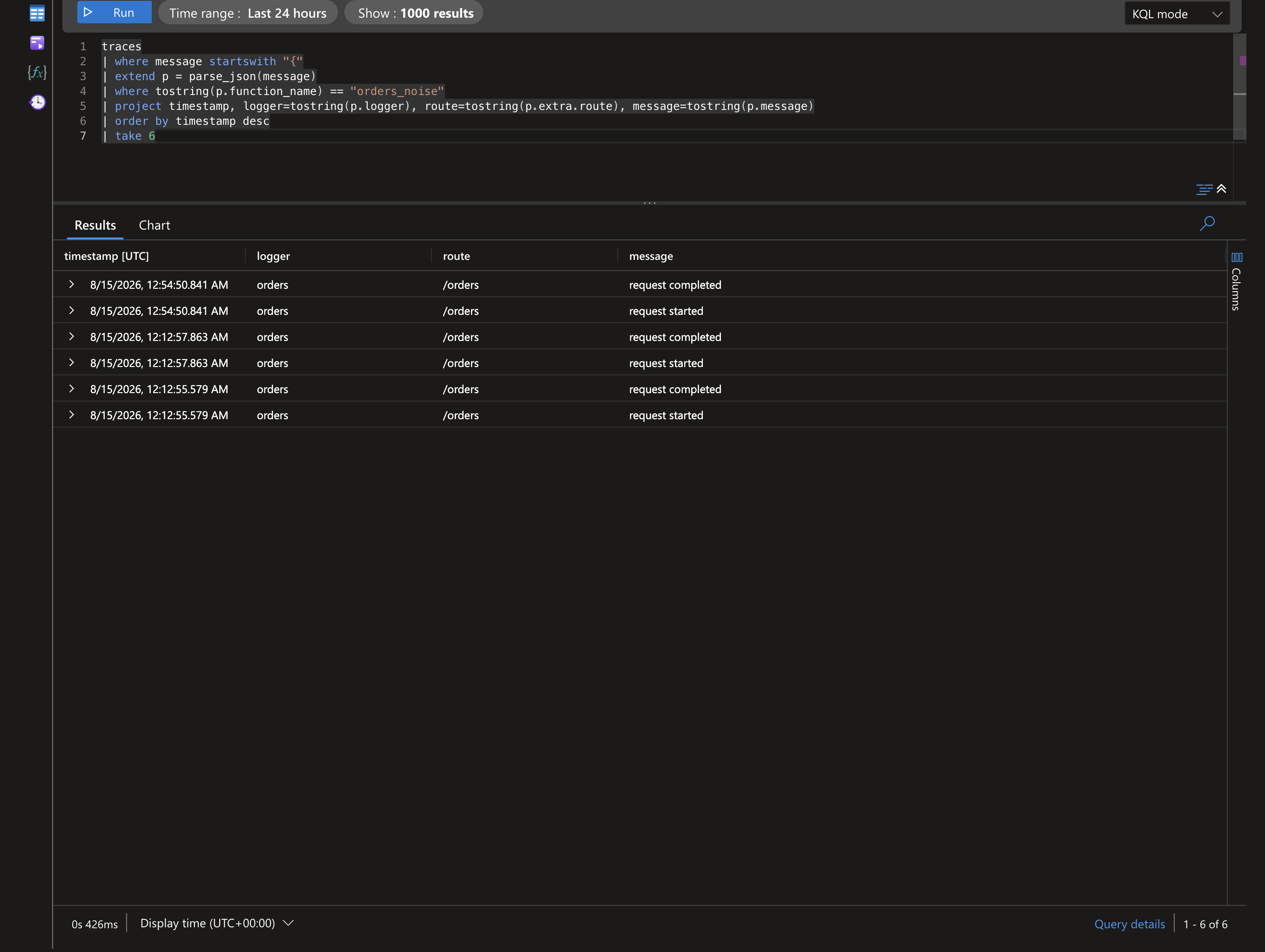 App Insights Logs — third-party noise control