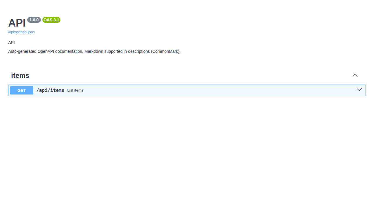 Swagger UI served from a live Azure Functions deployment of the e2e app