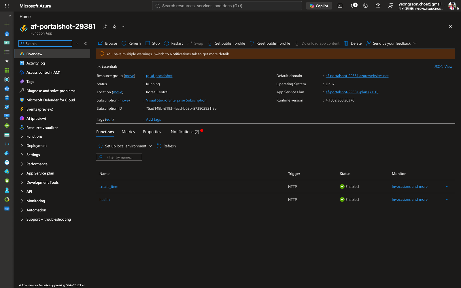 Function App Overview
